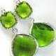 SALE Green Earrings, Peridot Earrings, Apple Green Earrings, Silver Green Apple, Wedding, Bridesmaid Earrings, Bridal Jewelry, Bridesmaid Gi