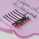 6 swarovski crystal and island theme beach wedding hair pins