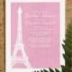 Eiffel Tower Bridal Invitations, Bridal Shower Invitations, Wedding Shower Party Invites, Printable, Digital PDF, DIY Template, Printed Card