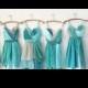 Custom Turquoise Aqua & Teal Bridesmaids Dresses
