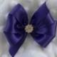 Wedding  Dog Hair Bow  Custom Made Ribbon and Rhinestone
