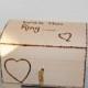 Wedding Ring Wooden Box Lockable Chest Personalised Ring Bearer