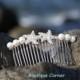 Starfish Bridal Hair Accessories -  Bridal Hair Comb - Bridal Hair Accessory -  Starfish - Swarovski Pearls - Beach Wedding Hair Piece