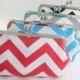 Chevron ZigZag Bridesmaid Clutches / Bridesmaids Clutches / Design your Own Clutches in Various Colors - Set of 5