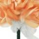 Peach Silk Rose Toss Bouquet - 1 Dozen Silk Roses - Bridal Wedding Bouquet