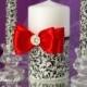 RED BLACK Wedding Unity candles from the collection DAMASKPersonalization pillar candle/ black and white Wedding/3 pcs/
