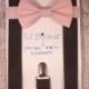 Blush Bow Tie and Brown Suspenders, Toddler Suspenders, Baby Suspenders, Ring Bearer, Pale Pink, Soft Pink, Light Pink
