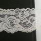 Stretch Lace Trim Supply - White Elastic Lace for Women, Teens and Bridal Garter, Barefoot Sandals, Headband, Lingerie