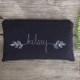 Black Wedding Clutch, Personalized Bridesmaid Gift, Modern Wedding Purse, Wedding Accessory MADE TO ORDER by MamaBleuDesigns