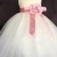 Ivory Wedding Bridal Bridesmaids Sequence Tulle Flower Girl Dress Toddler 6 12 18 24 Months 2 4 6 8 10 12 14