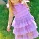 lavender lace dress headband SET, Toddler Dress,girls dress,Flower girl dress,First/ 1st Birthday Dress,Vintage style,girs photo outfit