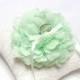 Wedding ring pillow - wedding bearer ring pillow, light green wedding, ivory lace ring pillow