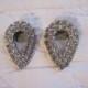 Rhinestone teardrop shoe clips vintage wedding formal ritzy elegant bling
