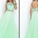 Fashion Two Pieces Evening Dresses 2015 Newest Spring Backless Long Party Beaded Crew Neck Prom Ball Gowns Formal Dress Chiffon A-Line Online with $122.83/Piece on Hjklp88's Store 