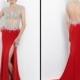 Exquisite Crystal Backless Evening Dresses 2015 Sheer Sexy Mermaid Beading Pageant Gowns Side Split Chiffon Party Formal Dress Custom Online with $155.76/Piece on Hjklp88's Store 