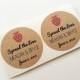 200 Strawberry Jam Wedding Favor Mason Jar Labels / Stickers / Wedding Favors / Thank You Gifts / Once Upon Supplies