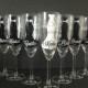 1 Personalized Bride and Bridesmaid Champagne Glasses, Wedding Party Glasses