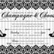 PRINTABLE Lace Invitation - Champagne & Choos. Retro, vintage inspired. Shoe Party. 40th Birthday. 30th Birthday.