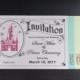 Vintage Disney Inspired E Ticket 4 page Wedding Invitation