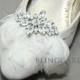 A Pair Of Feather Shoe Clips,Rhinestone Shoe Clips,Wedding Bridal Shoe Clips,Feather Crystal,Crystal Shoe Clips,Dance Shoe Clips Decoration