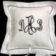 Ring Bearer Pillow, Ring Pillow, Monogrammed Irish Linen Ring Bearer Pillow, Style 5824