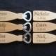Groomsmen Gifts - 6 Personalized Bottle Openers - Great gifts for Wedding Party, Groom, Father of the Bride, Father of the Groom, Ushers