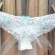 Ivory Bridal Panty Something blue Lingerie TULLE train undies size medium - Ships in 24hrs