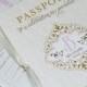 Vintage Monogram Passport Wedding Invitation (Cancun, Mexico) - Design Fee