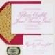 Grotto Letterpress Wedding Invitation Sample - Calligraphy Script Letterpress Invitations - Flat Print or Letterpress Wedding Invitations