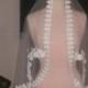 VEIL SALE Vintage wrist-length Lace Mantilla Bridal Veil