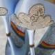 Specially Themed Wedding Shoes -- Ginger Zee's Cloud Wedding Shoes as Seen on Good Morning America