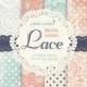 INSTANT DOWNLOAD 12 Romantic Lace Digital Papers Pack. (paper crafts,card making,scrapbooking)
