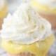Coconut Cupcakes With Lemon Curd, Vanilla Whipped Cream And Toasted Coconut