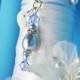Something Blue Wedding Bouquet Charm Swarovski Crystals and Pearls