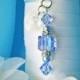 Something Blue Wedding Bouquet Charm Swarovski Crystal and Pearl Bridal Bouquet