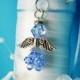 Something Blue Wedding Angel Bouquet Charm Swarovski Crystal Bridal Angel