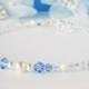 Something Blue Anklet Swarovski Crystal Wedding Ankle Bracelet Jewelry