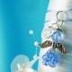 Something Blue Wedding Bouquet Charm Swarovski Sapphire Crystal Angel Bridal Bouquet