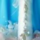 White Wedding Bouquet Charm Swarovski Crystal and Pearl Angel Bridal Bouquet