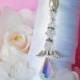 White Wedding Angel Bouquet Charm Swarovski Crystals and Pearls Bridal Bouquet