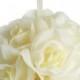 Garden Rose Kissing Ball - Ivory - 6 inch Pomander