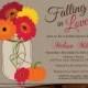 Fall Flowers Mason Jar Bridal Shower Invitation - Thanksgiving - Bridal Shower Invite - Wedding Shower - Daisies - Baby Shower - Printable