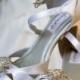 Wedding Vintage Style Clear Rhinestone Pearl Bridal Wedding  Silver Shoe Clips - set of 2 -