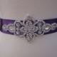 Bridal Sash - Wedding Dress Sash Belt - Purple Rhinestone Crystal Wedding Sash - Plum Purple Rhinestone Bridal Sash