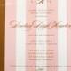 bridal luncheon, bridesmaids' luncheon OR wedding shower invitation - pink monogram & stripes