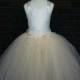 Lace corset back flower girl dress/ Vintage flower girl tutu dress/ Junior bridesmaids dress/ Flower girl pixie tutu dress