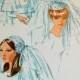 Vintage 1966 Simplicity 6846 Set of Bridal Veils in Two Lengths UNCUT One Size