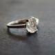 Raw Diamond Ring, Engagement Band, Uncut Diamond Ring, Raw Engagement Ring, Rough Diamond Ring, Sterling Silver Ring, Size 7, Avello