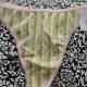 Vintage Dead Stock Tommy Hilfiger Striped Thong Pink White Yellow and Green Size XL