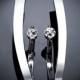 sapphire earrings - white sapphires - dangle earrings - wedding - statement jewelry - Argentium silver - gemstone jewelry - 2001